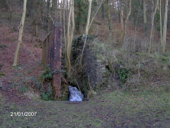 Nine Mile Point Station, Water tank near Quarry Mawr, January 2007